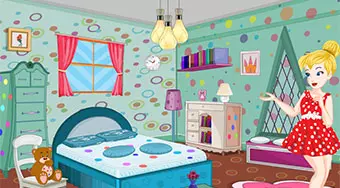 Tinkerbell Polka Dots Bedroom