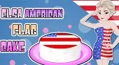 Elsa American Flag Cake