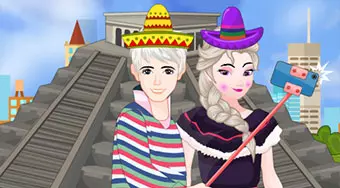 Elsa And Jack Selfie In Mexico