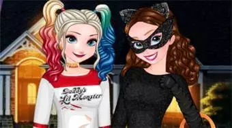 Anna and Elsa Halloween Night