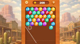 Number Bubble Shooter Wild West