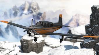 Snowy Mountain Flight Stunts