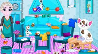 Baby Elsa Kitten Room Cleaning