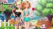 Elsa and Anna Easter Fun