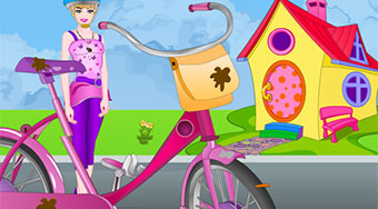 Barbie Bicycle Wash And Repair