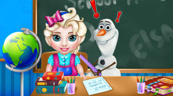 Baby Elsa School Time