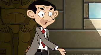 Mr Bean lost in the maze