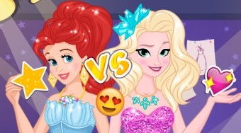 Ariel Vs Elsa Party Girls