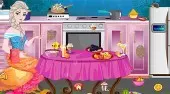 Elsa Underwater Kitchen Cleaning