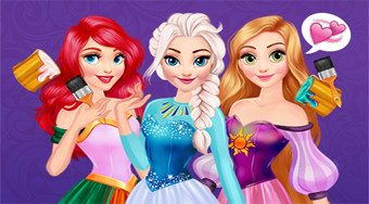 Disney Princesses Rainbow Dresses