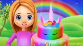 Rainbow Unicorn Cake Cooking