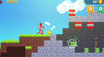 Red Stickman vs Monster School 2