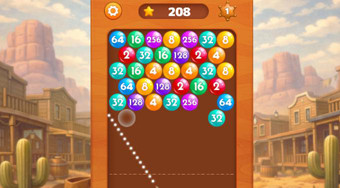 Number Bubble Shooter Wild West