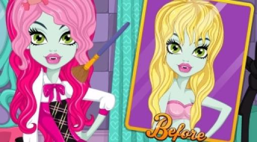 Monster High Hair Salon | Online hra zdarma 
